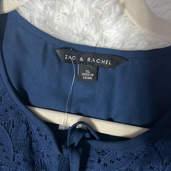 NWT Zac & Rachel top navy blue, size XL - Picture 2 of 5